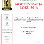 Dyplom Modernizacja Roku 2016